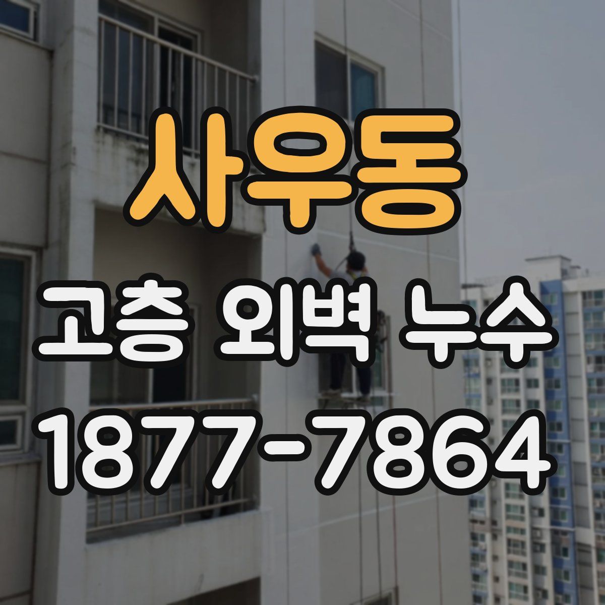 사우동 고층 외벽 누수