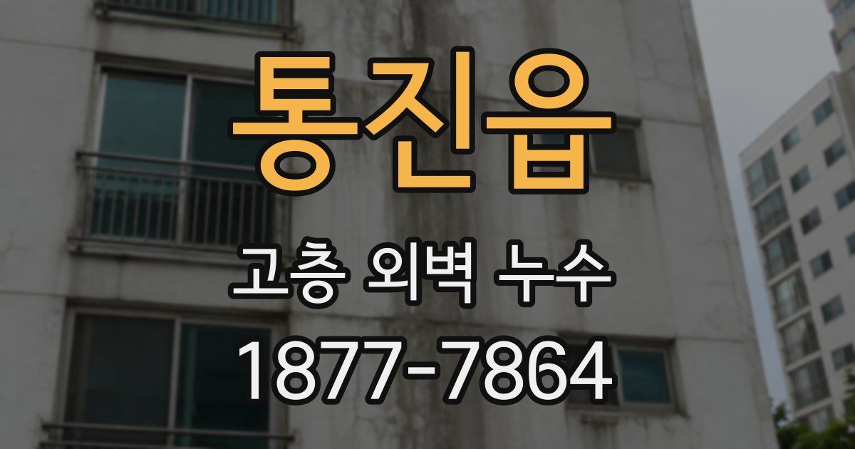 통진읍 고층 외벽 누수