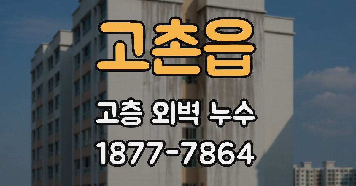 고촌읍 고층 외벽 누수