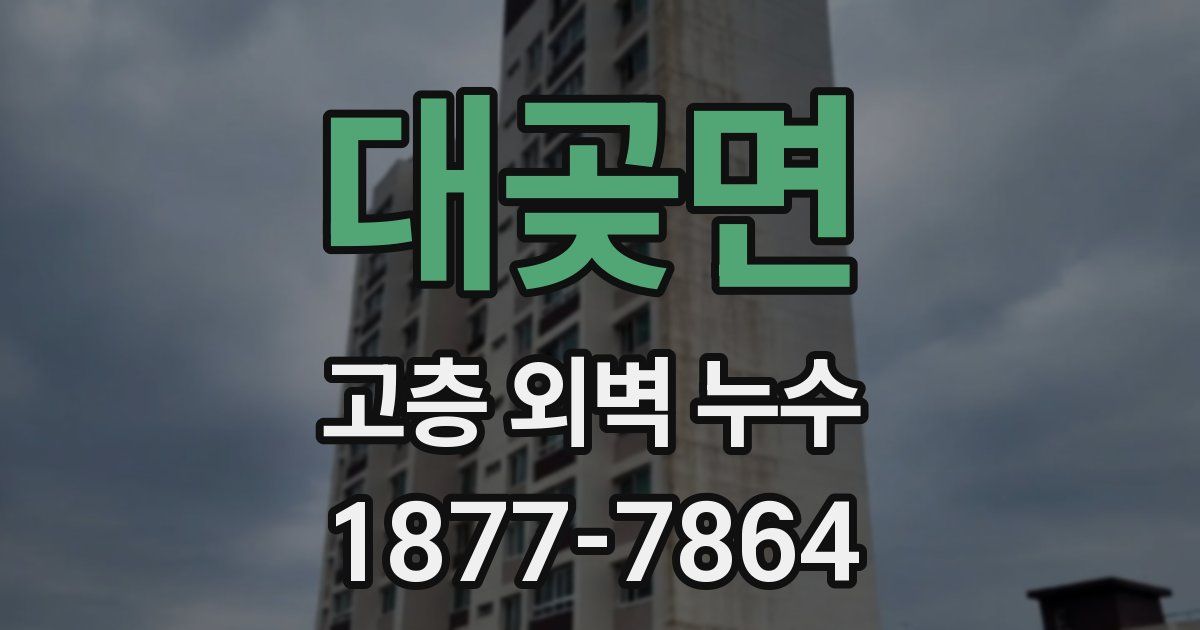 대곶면 고층 외벽 누수
