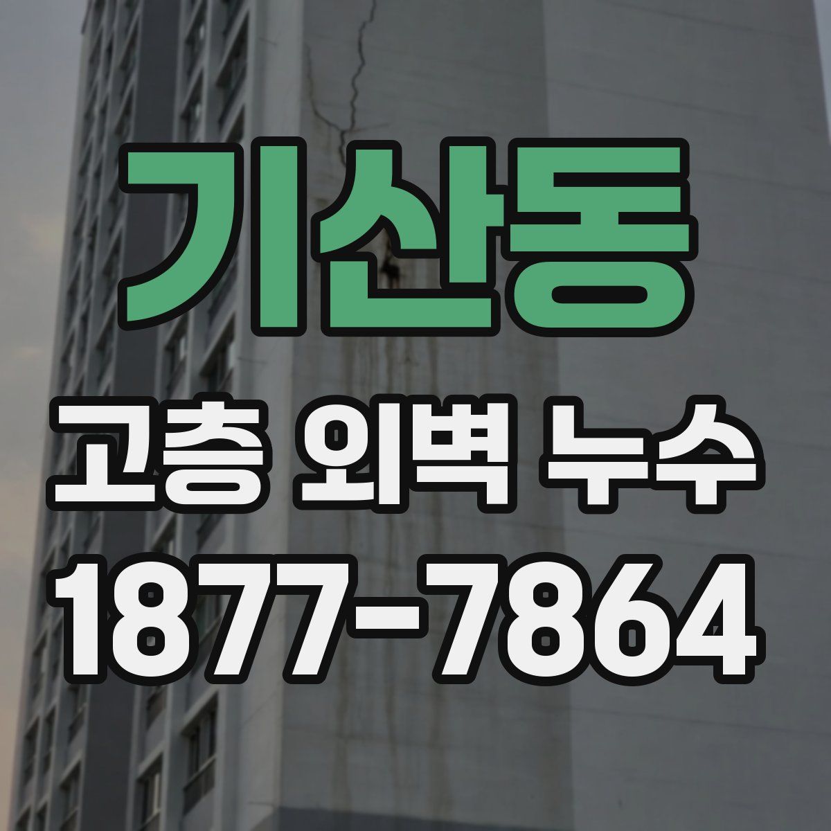기산동 고층 외벽 누수