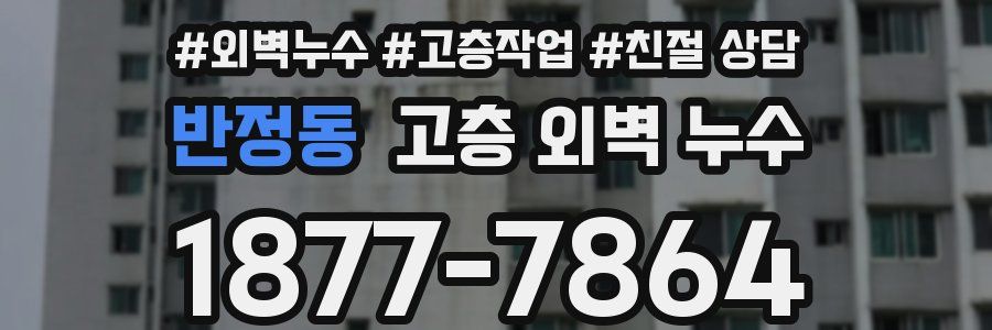 반정동 고층 외벽 누수
