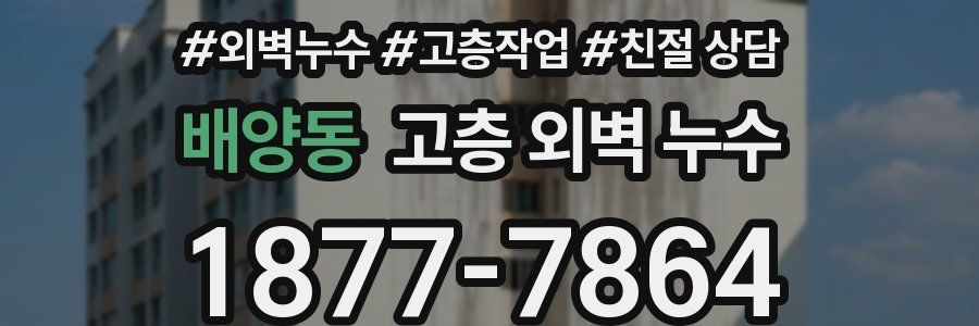 배양동 고층 외벽 누수
