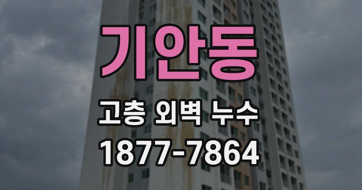기안동 고층 외벽 누수