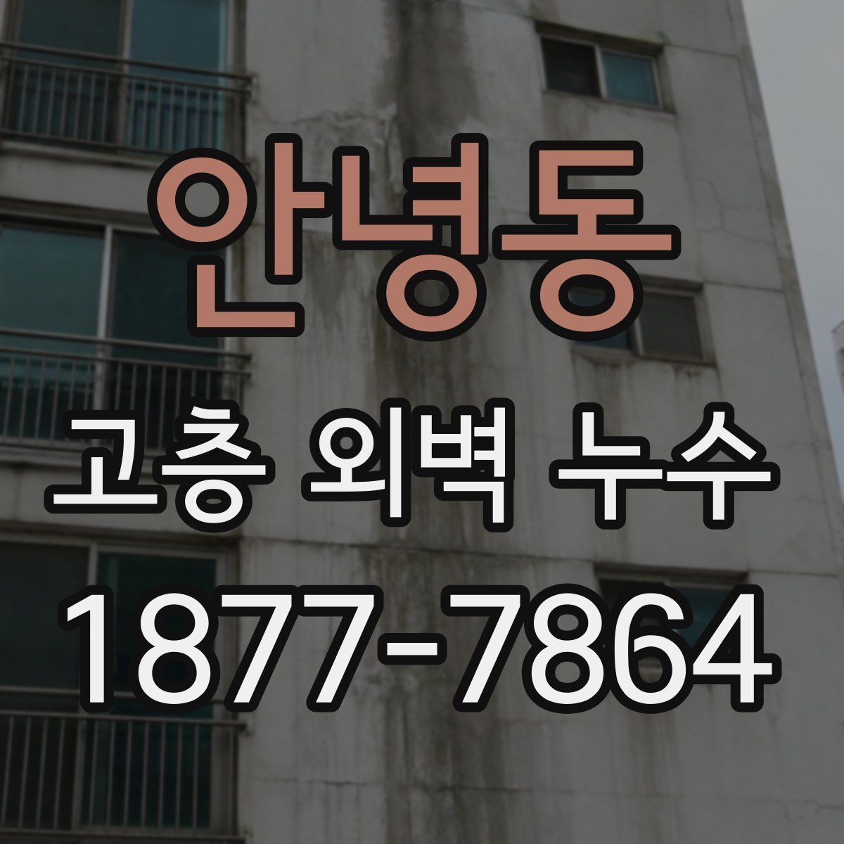 안녕동 고층 외벽 누수