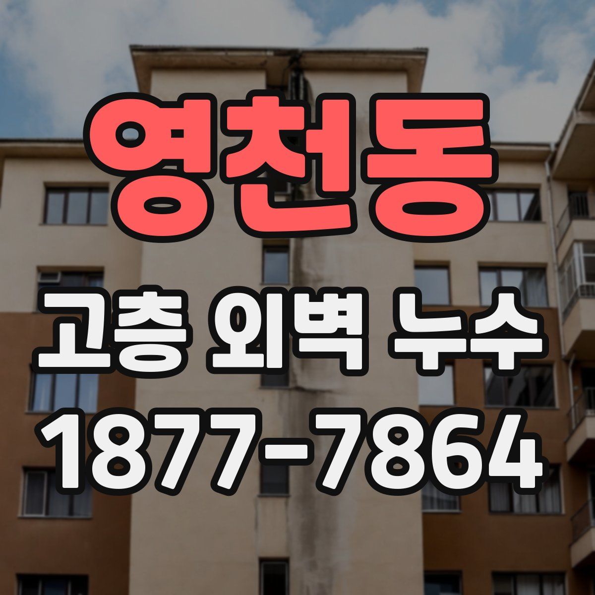 영천동 고층 외벽 누수