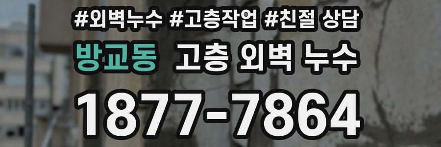 방교동 고층 외벽 누수