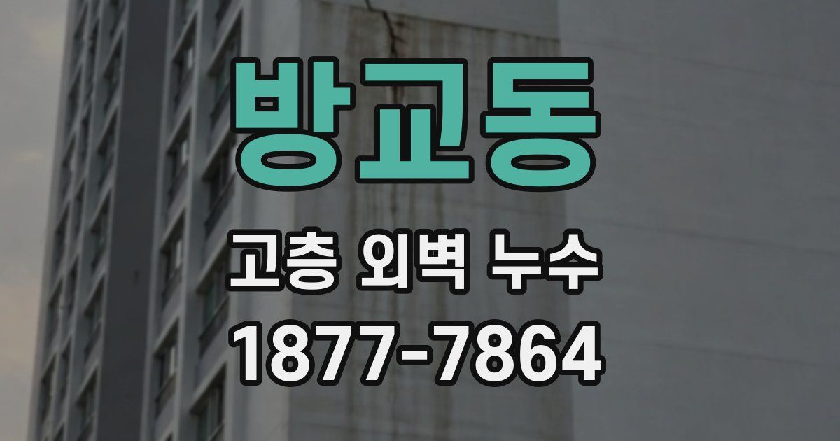 방교동 고층 외벽 누수