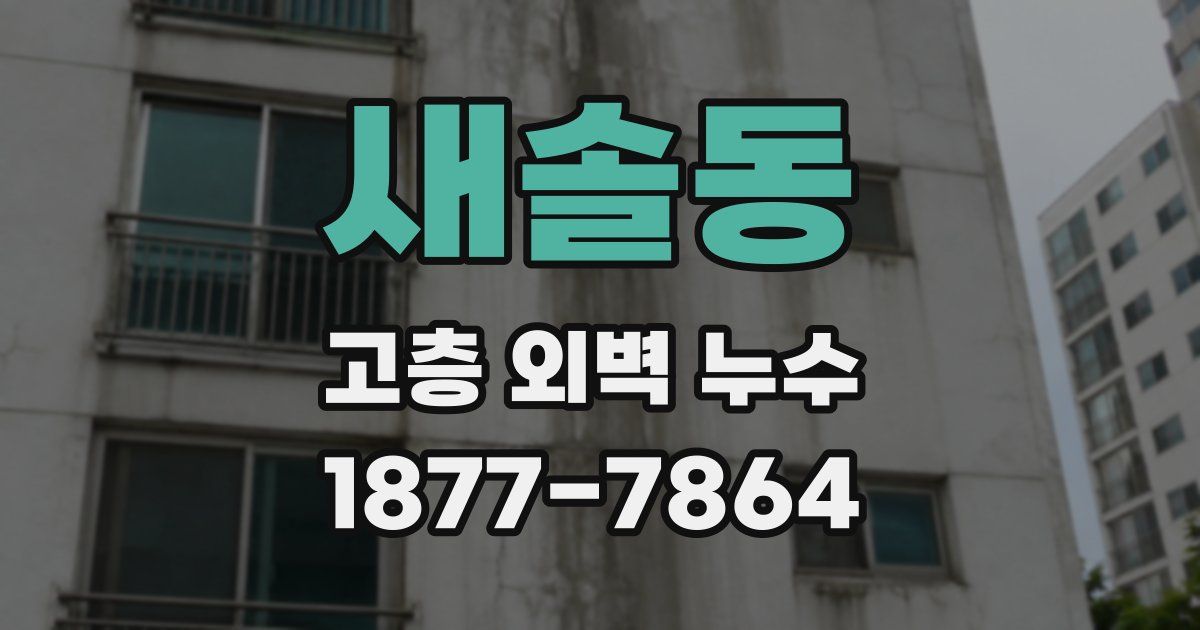 새솔동 고층 외벽 누수