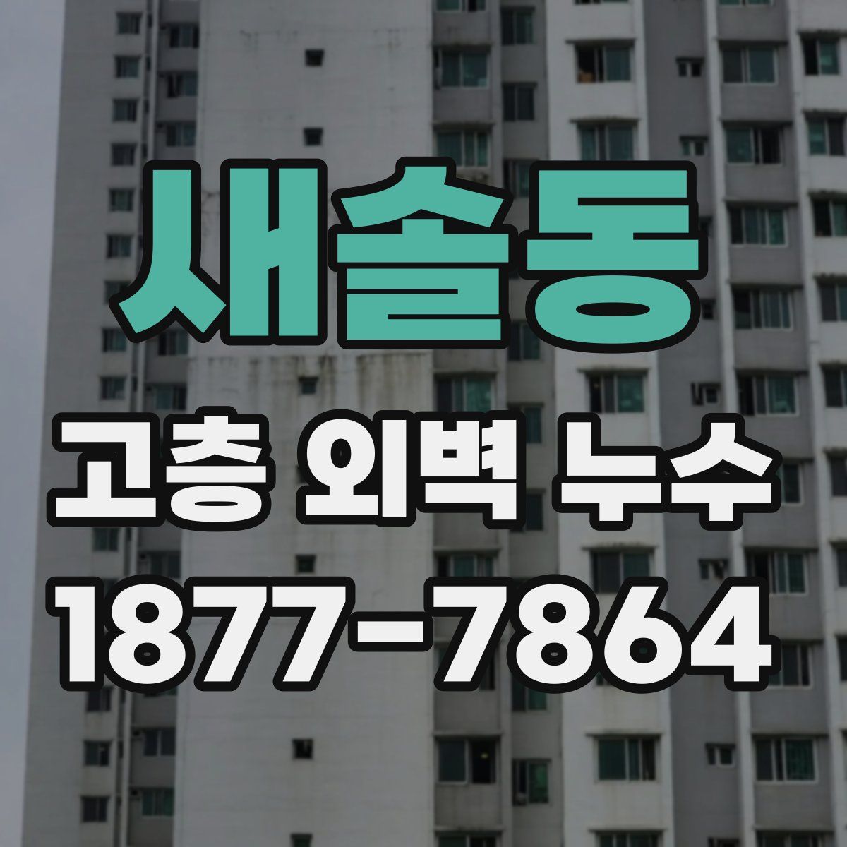새솔동 고층 외벽 누수