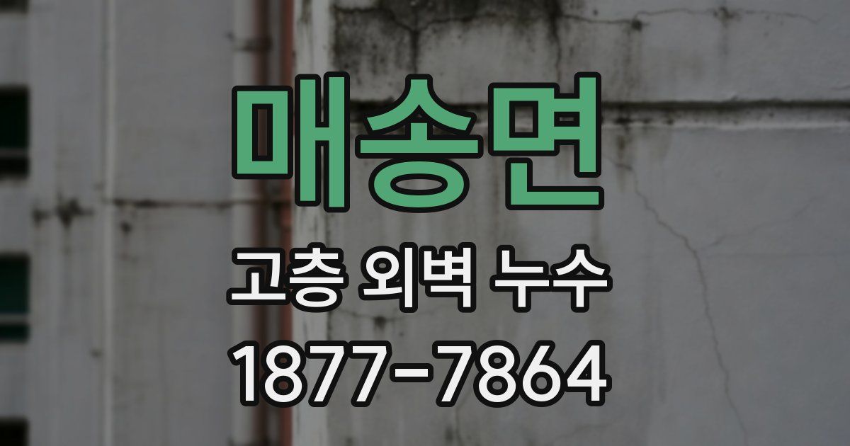 매송면 고층 외벽 누수