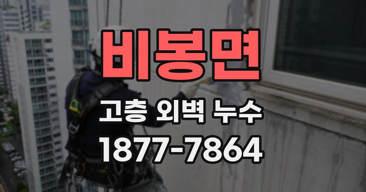 비봉면 고층 외벽 누수