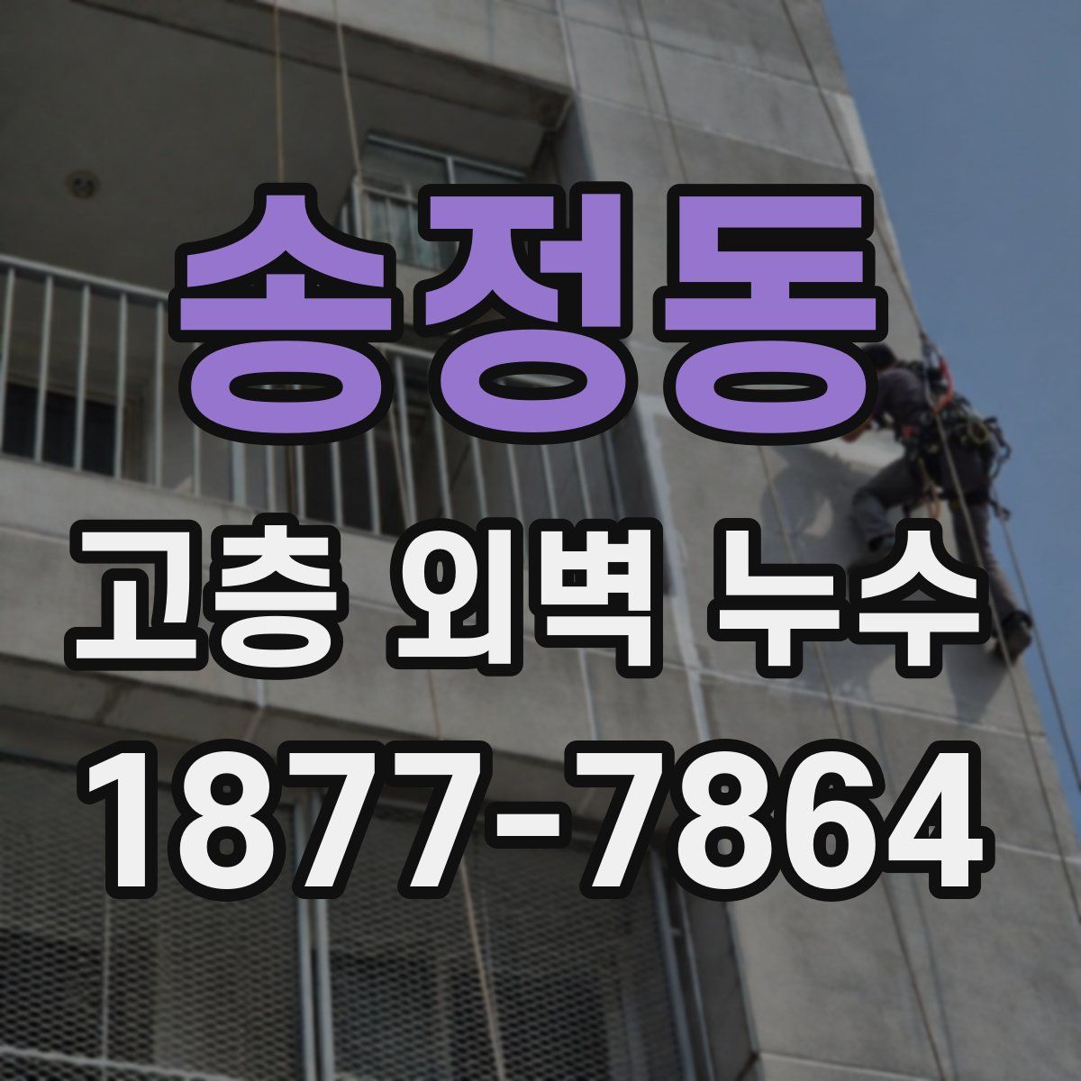 송정동 고층 외벽 누수