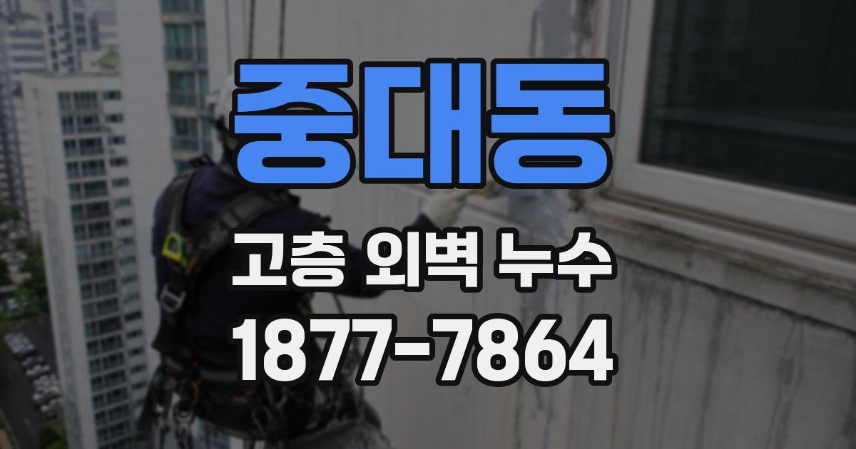 중대동 고층 외벽 누수