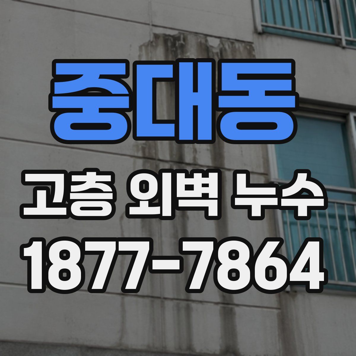 중대동 고층 외벽 누수