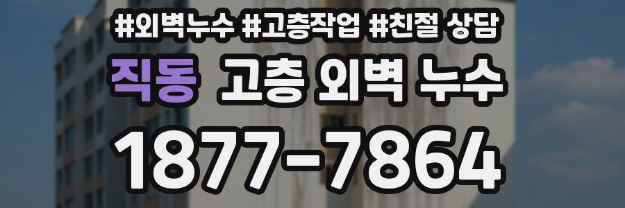 직동 고층 외벽 누수