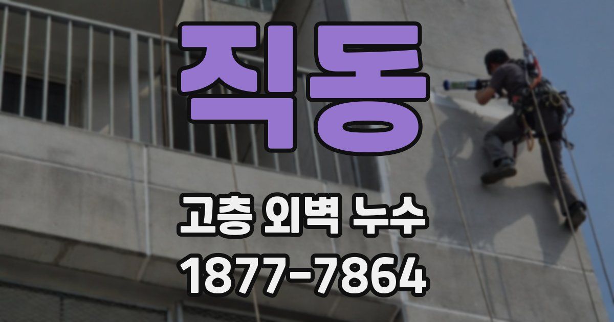 직동 고층 외벽 누수