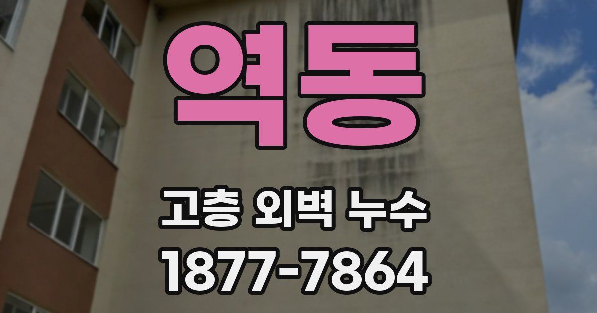 역동 고층 외벽 누수