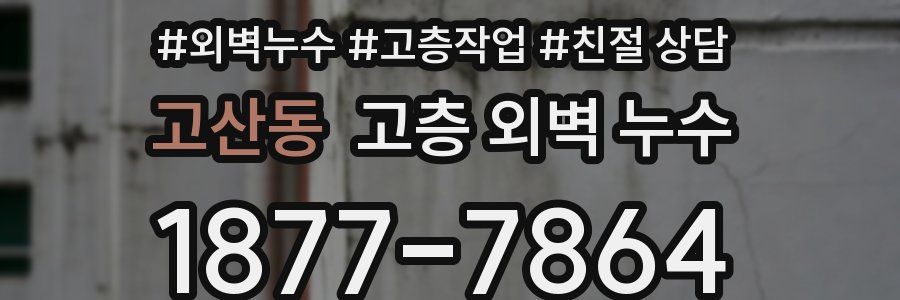 고산동 고층 외벽 누수