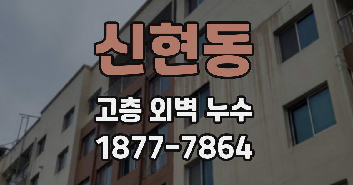 신현동 고층 외벽 누수
