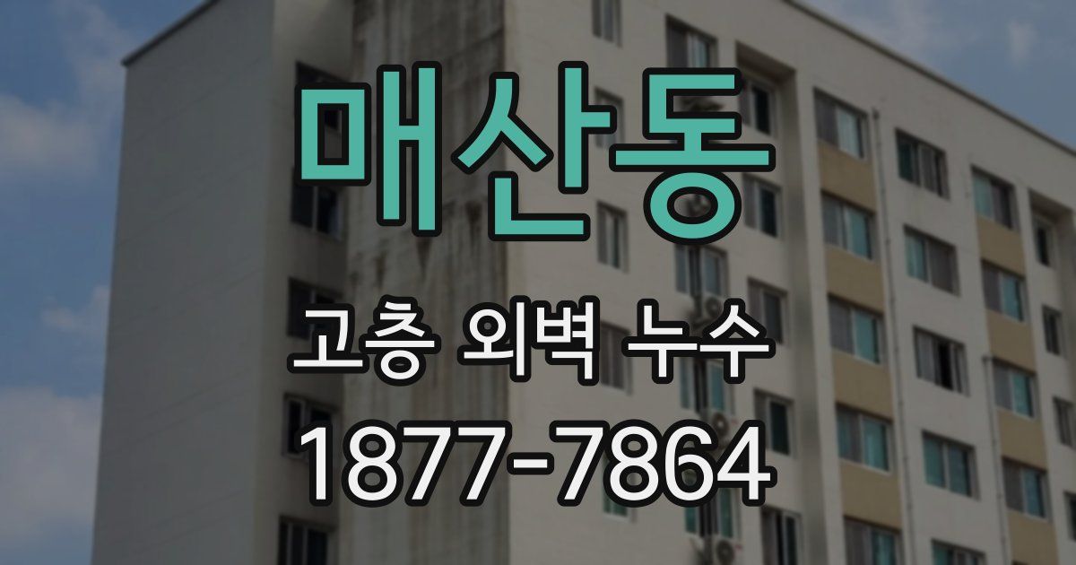 매산동 고층 외벽 누수