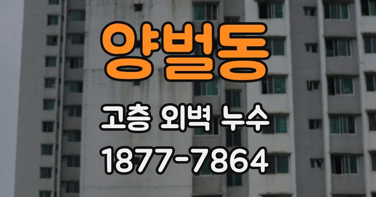 양벌동 고층 외벽 누수