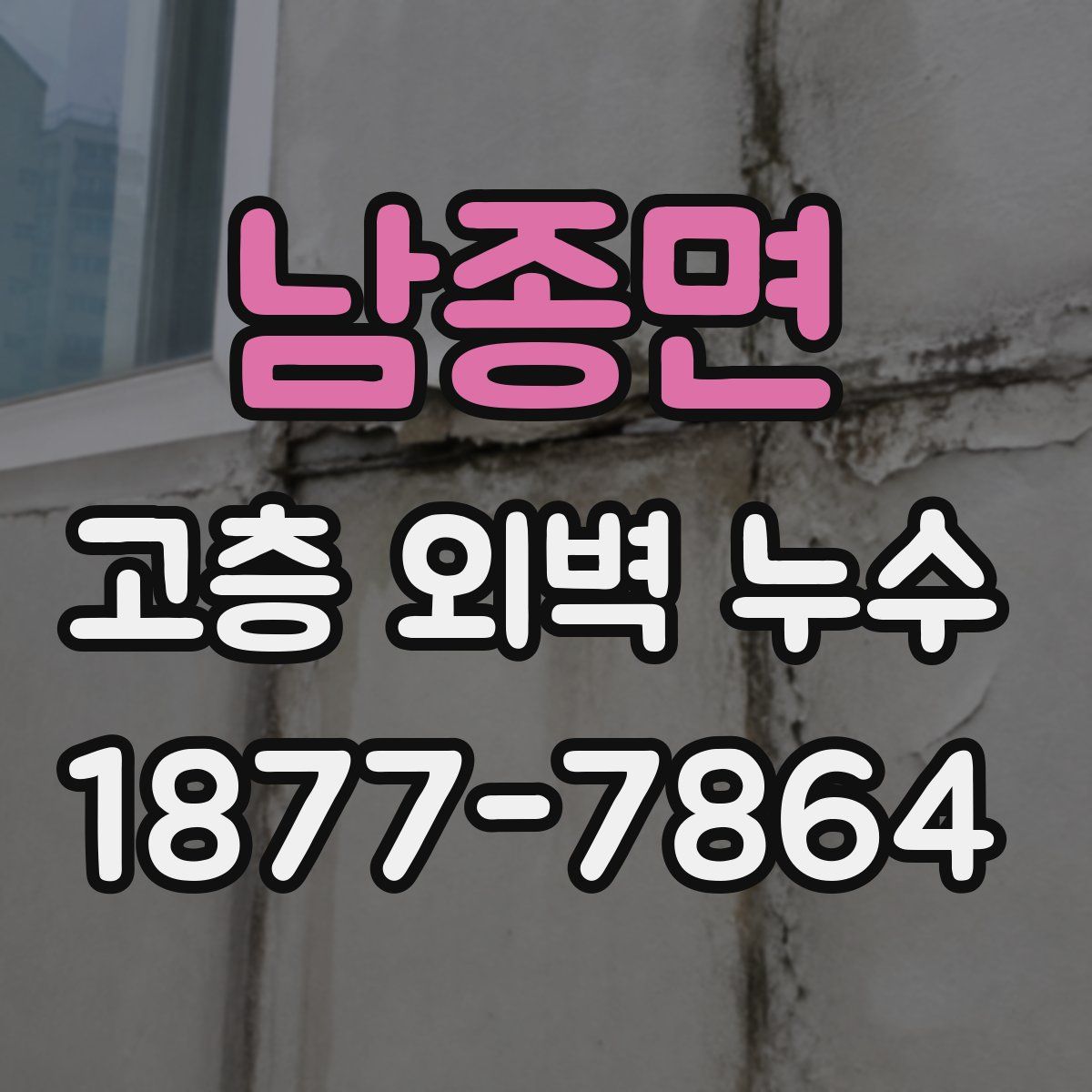 남종면 고층 외벽 누수