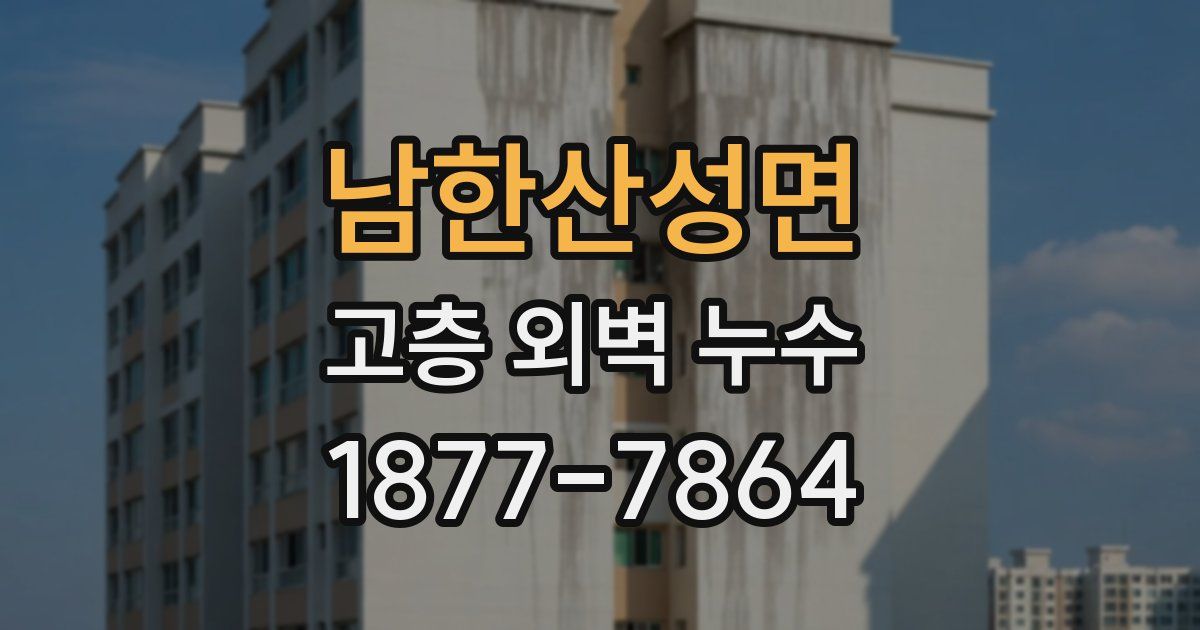 남한산성면 고층 외벽 누수