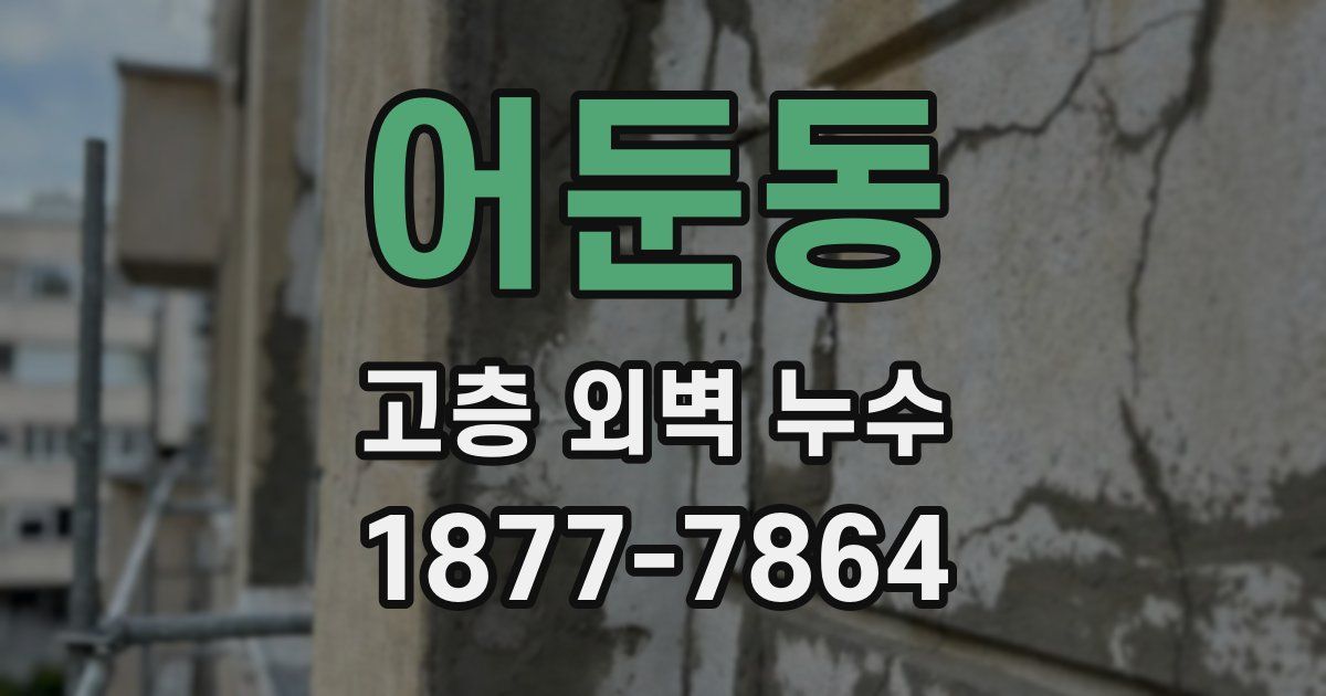 어둔동 고층 외벽 누수