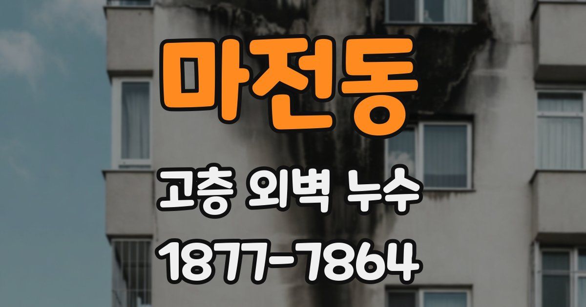 마전동 고층 외벽 누수