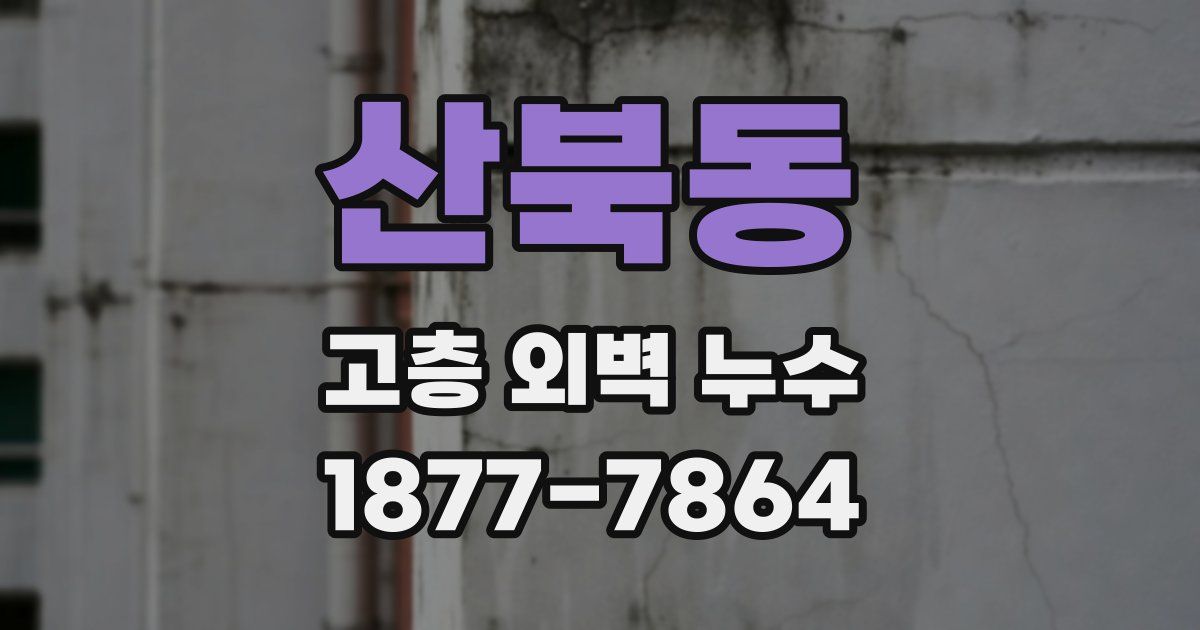 산북동 고층 외벽 누수