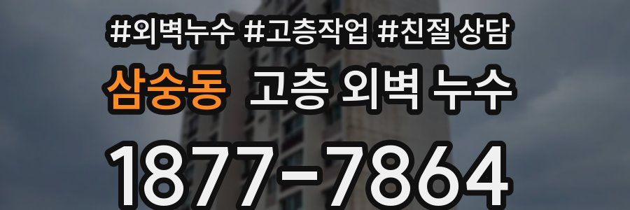 삼숭동 고층 외벽 누수