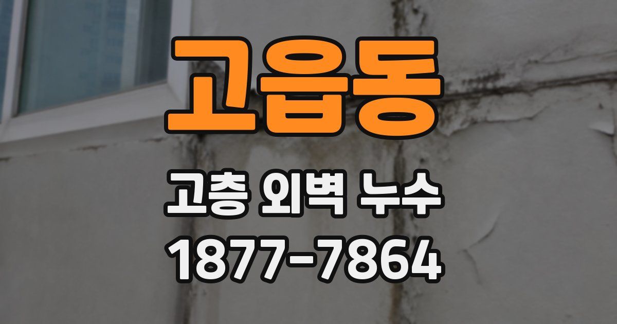 고읍동 고층 외벽 누수