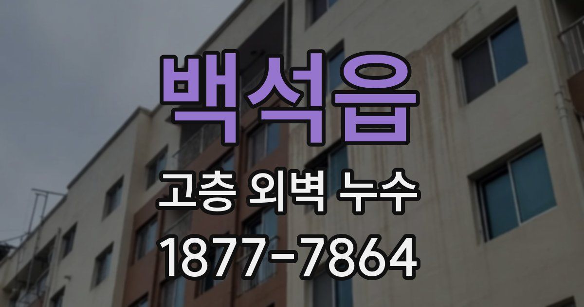 백석읍 고층 외벽 누수