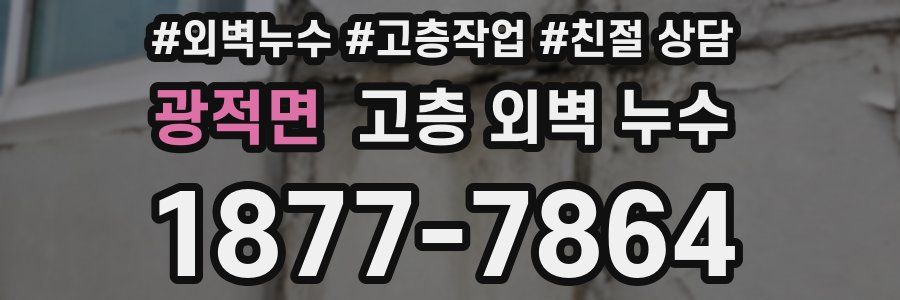 광적면 고층 외벽 누수