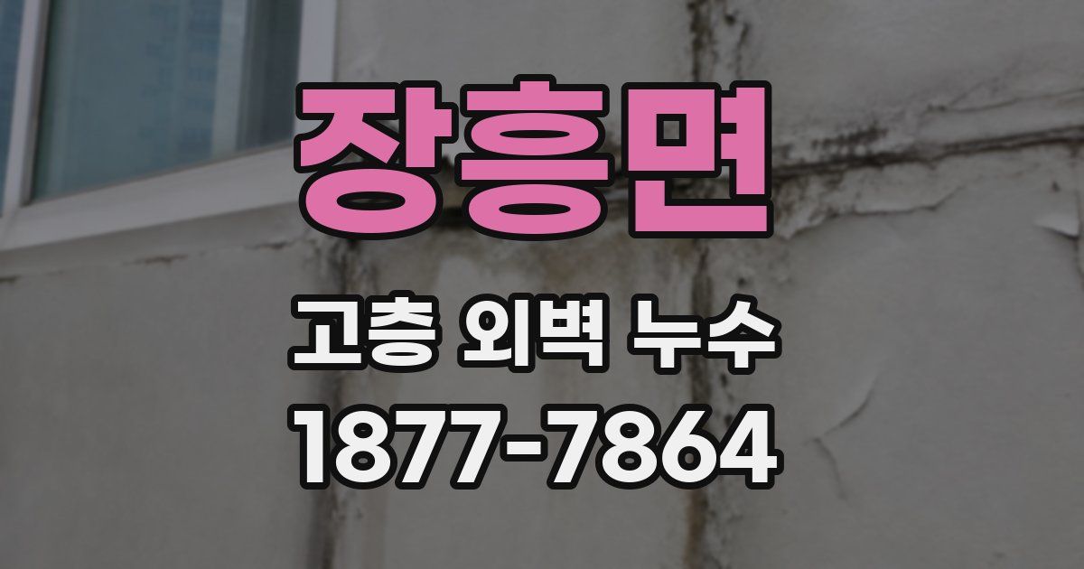 장흥면 고층 외벽 누수