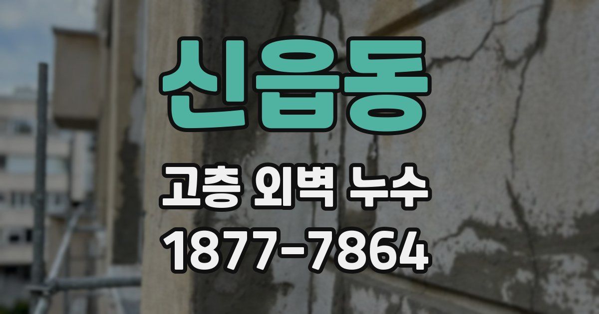 신읍동 고층 외벽 누수