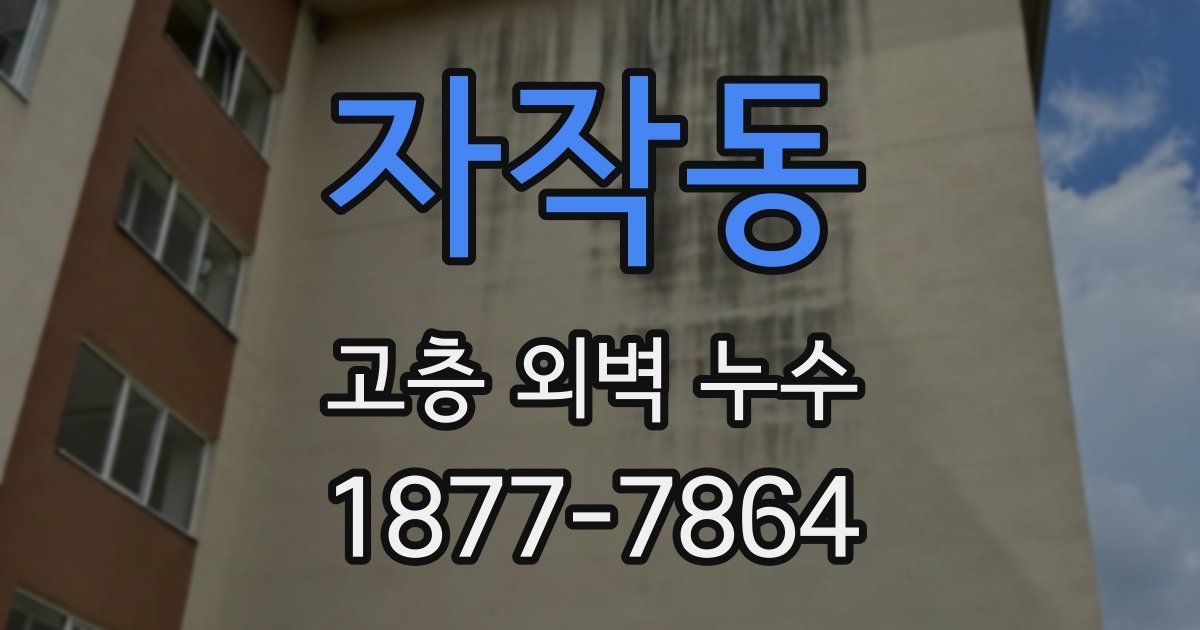 자작동 고층 외벽 누수