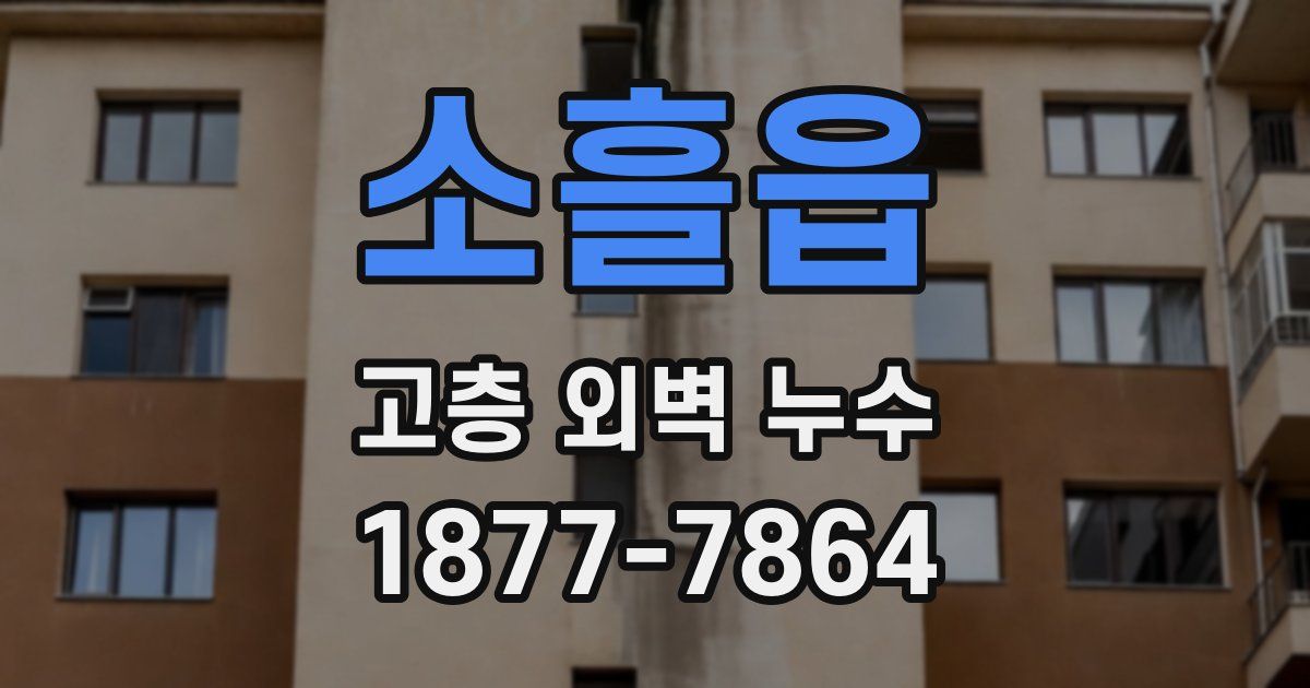 소흘읍 고층 외벽 누수