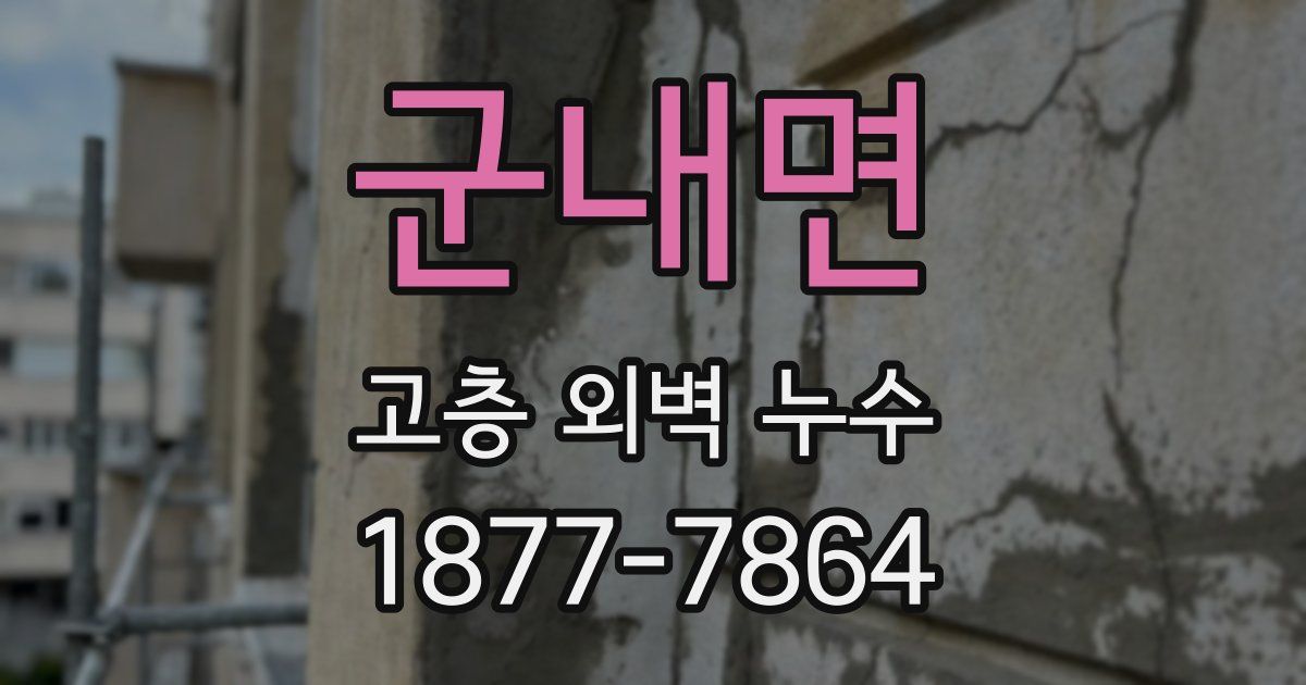 군내면 고층 외벽 누수