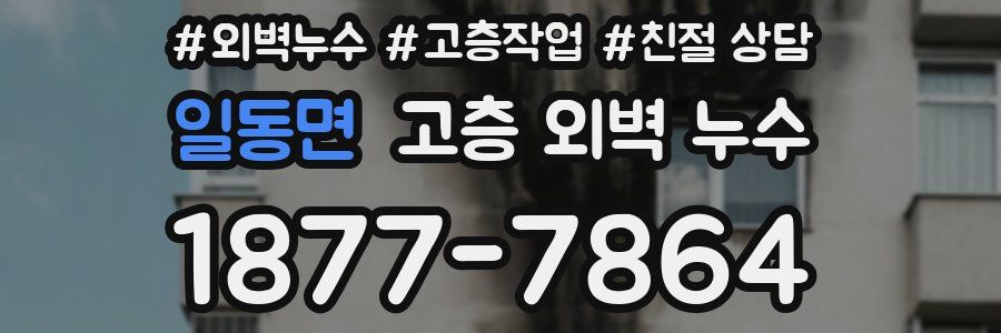 일동면 고층 외벽 누수