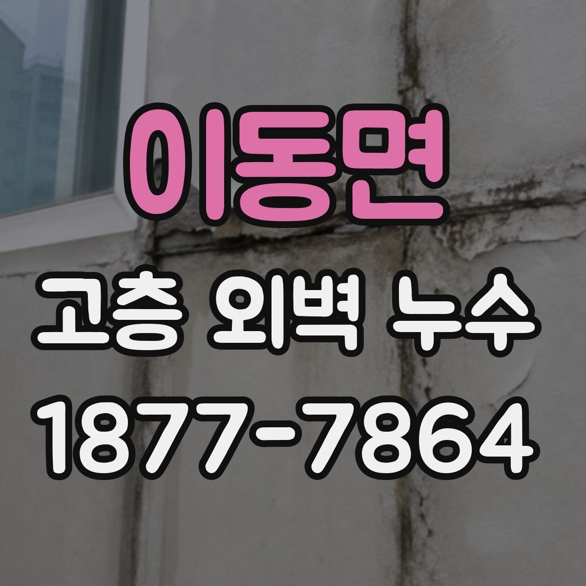 이동면 고층 외벽 누수