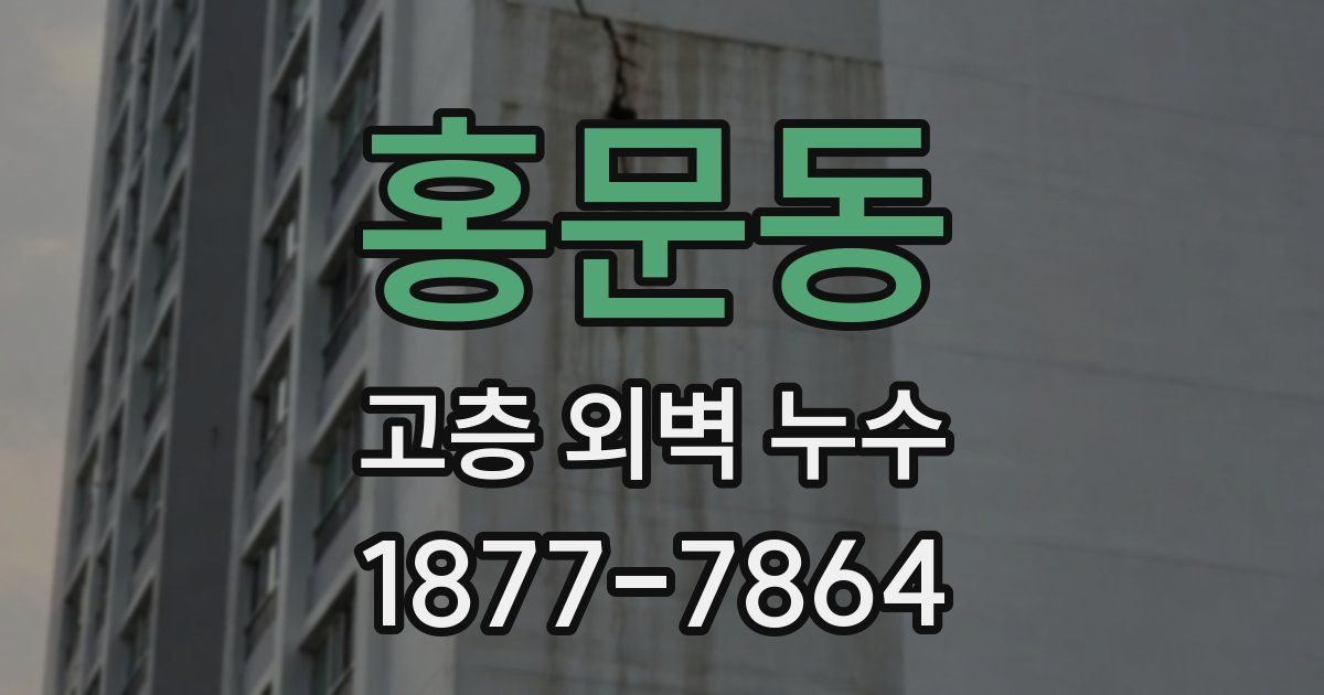 홍문동 고층 외벽 누수