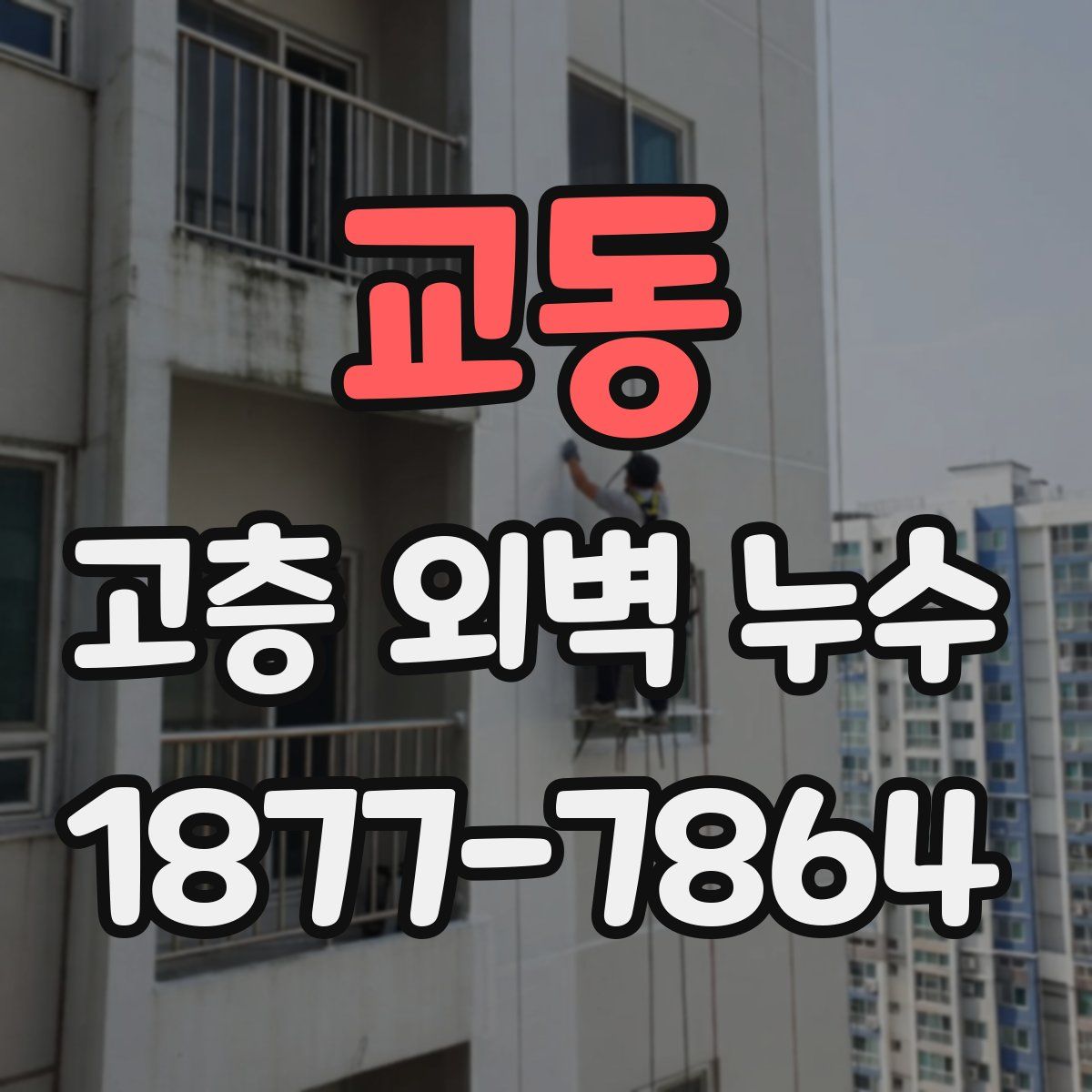 교동 고층 외벽 누수