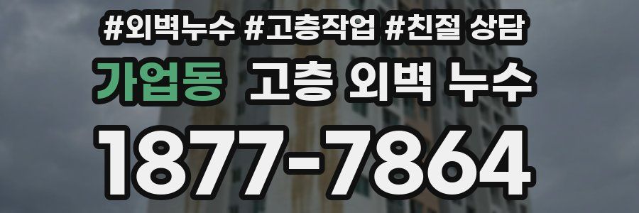 가업동 고층 외벽 누수