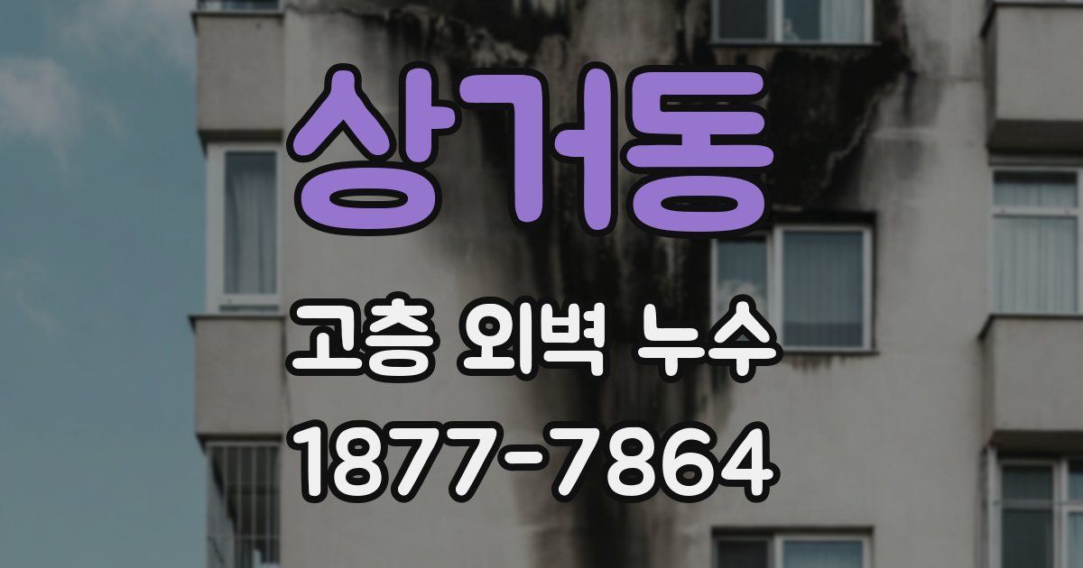 상거동 고층 외벽 누수