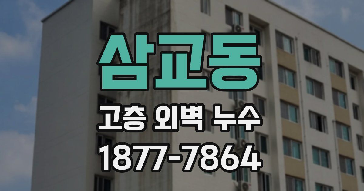 삼교동 고층 외벽 누수