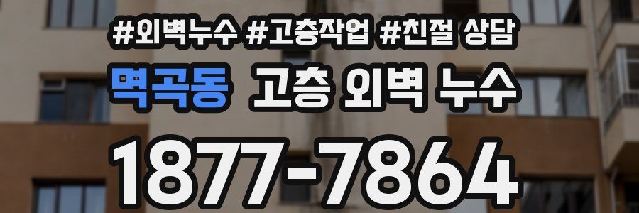 멱곡동 고층 외벽 누수