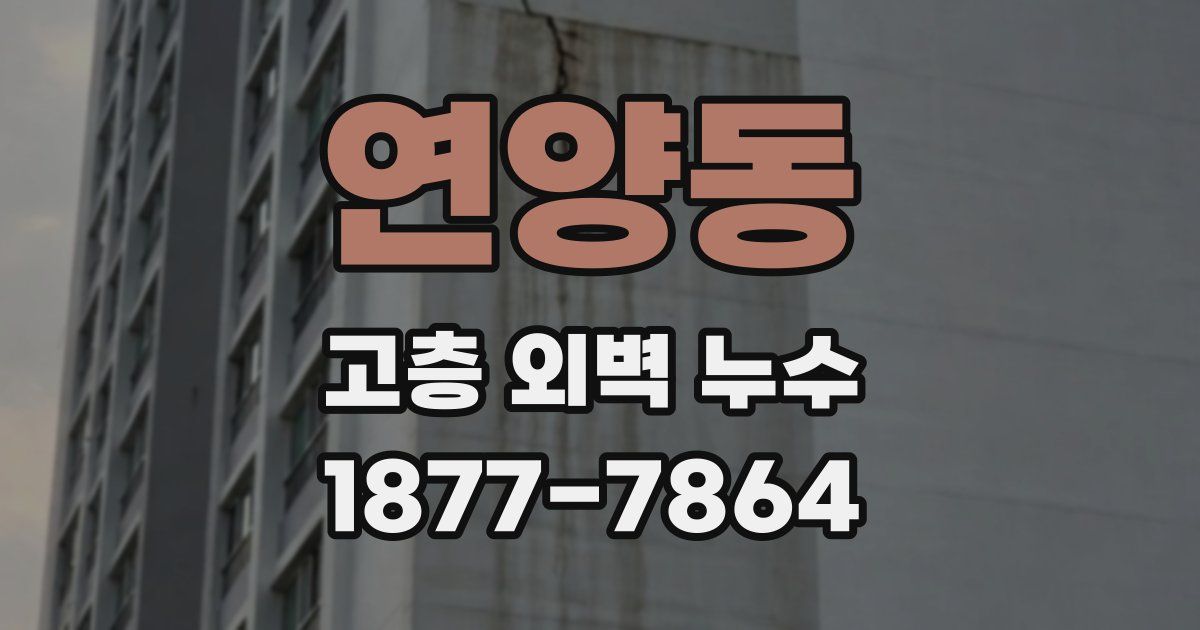 연양동 고층 외벽 누수