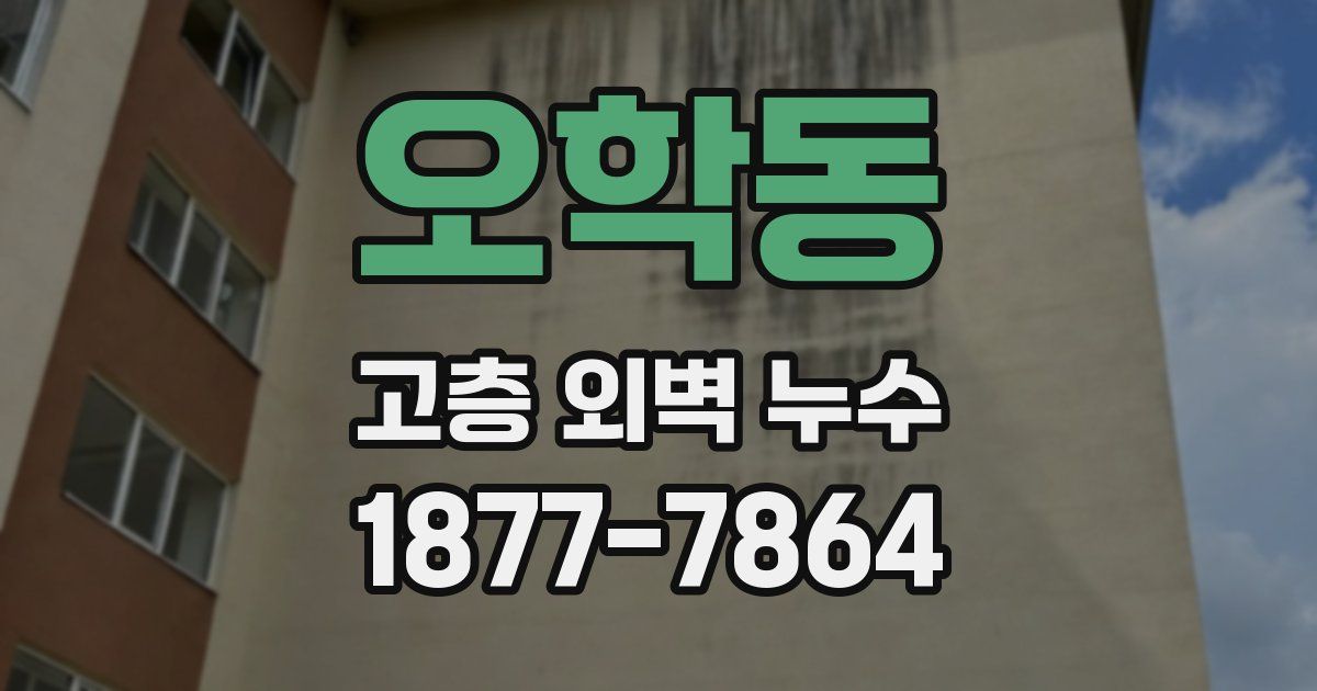 오학동 고층 외벽 누수